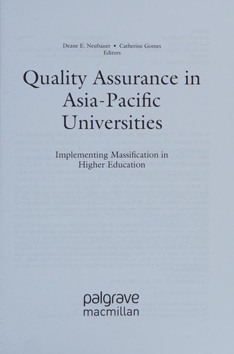 Cover for Quality Assurance in Asia-Pacific Universities