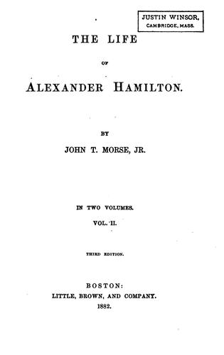Cover for The Life of Alexander Hamilton