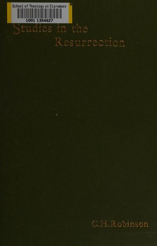 Cover for Studies in the resurrection of Christ