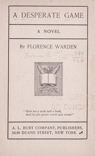 Cover for A desperate game