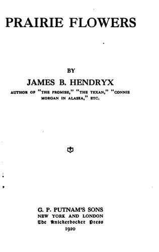 Cover for Prairie flowers