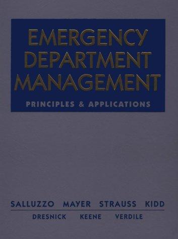 Cover for Emergency department management