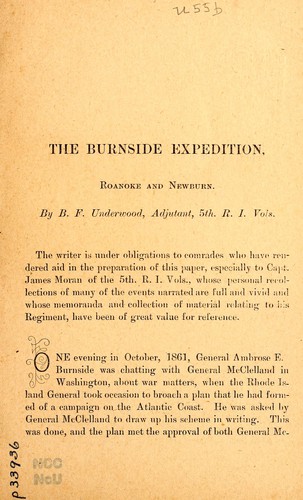 Cover for The Burnside expedition