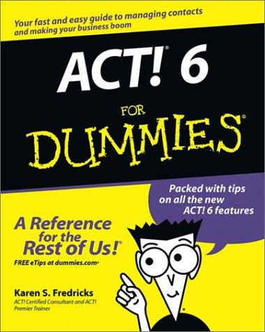 Cover for ACT! 6 for Dummies