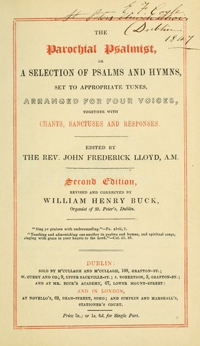 Cover for The parochial psalmist