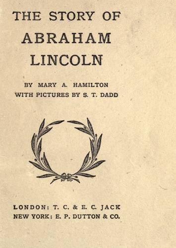 Cover for The story of Abraham Lincoln