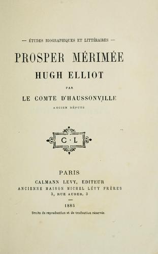 Cover for Études biographiques et littéraires