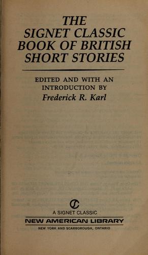 Cover for British Short Stories, The Signet Classic Book of