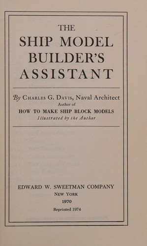 Cover for The Ship Model Builder's Assistant.