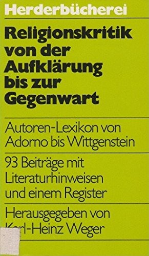 Cover for Religionskritik von der Aufklärung bis zur Gegenwart