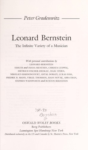 Cover for Leonard Bernstein