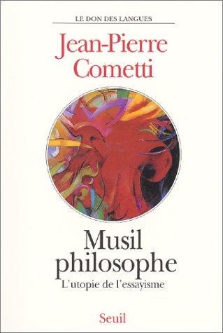 Cover for Musil philosophe 