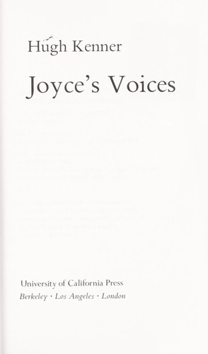Cover for Joyce's voices