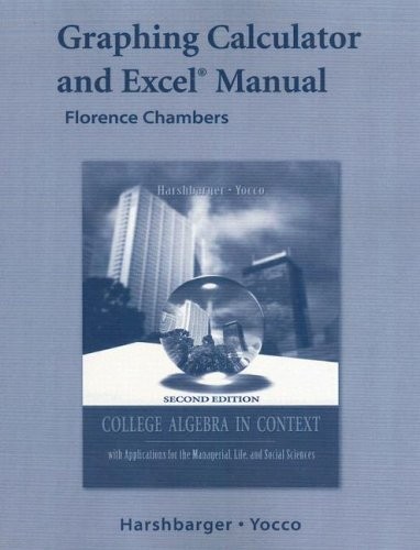 Cover for Graphing Calculator and Excel Manual