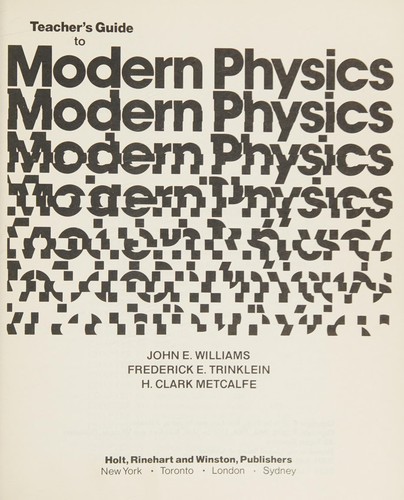 Cover for Teacher's guide to Modern physics