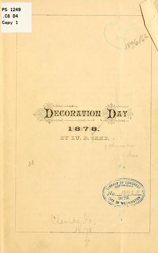 Cover for Decoration day, 1878.