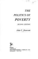 Cover for The politics of poverty