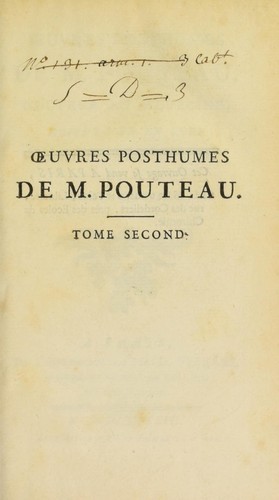 Cover for ¿uvres posthumes