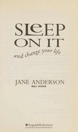 Cover for Sleep on It and Change Your Life