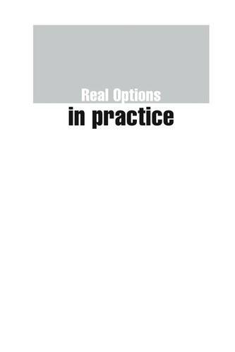Cover for Real options in practice