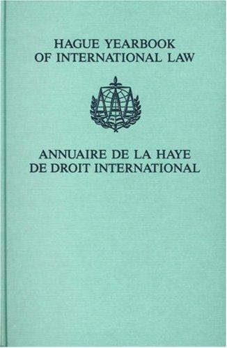 Cover for Hague Yearbook of International Law/Annuaire De La Haye De Droit International 2000 (Hague Yearbook of International Law/Annuaire De La Haye De Droit International)