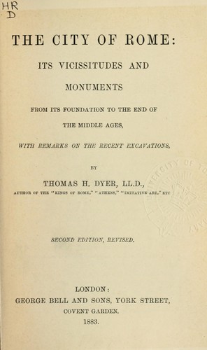 Cover for The city of Rome, its vicissitudes and monuments