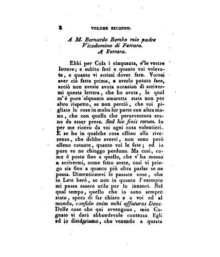 Cover for Opere del cardinale Pietro Bembo.