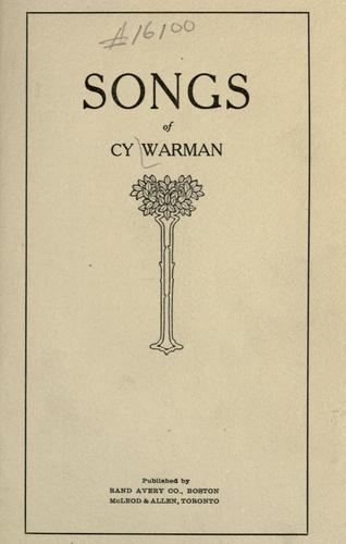 Cover for Songs of Cy Warman.