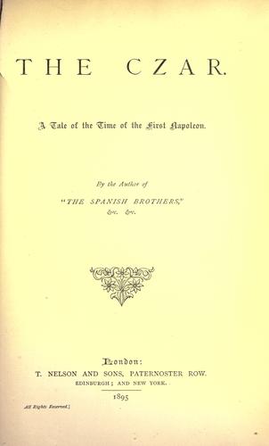 Cover for The czar