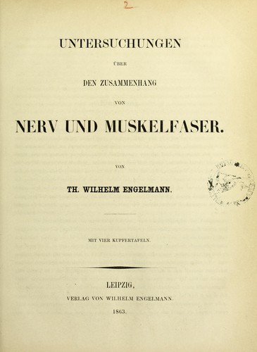 Cover for Untersuchungen über den Zusammenhang von Nerv und Muskelfaser