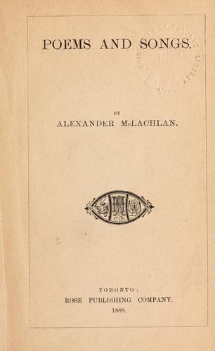 Cover for Poems and songs.