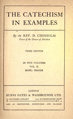 Cover for catechism in examples.
