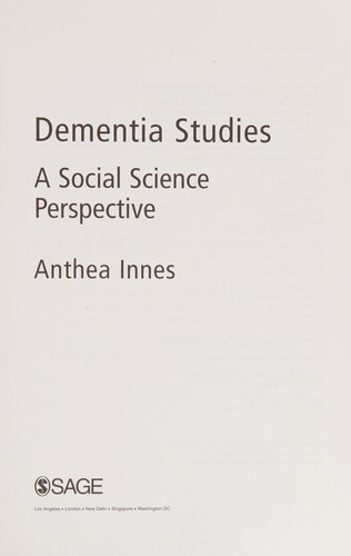 Cover for Dementia studies