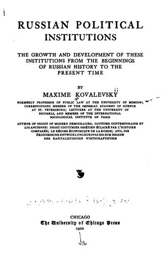 Cover for Russian political institutions