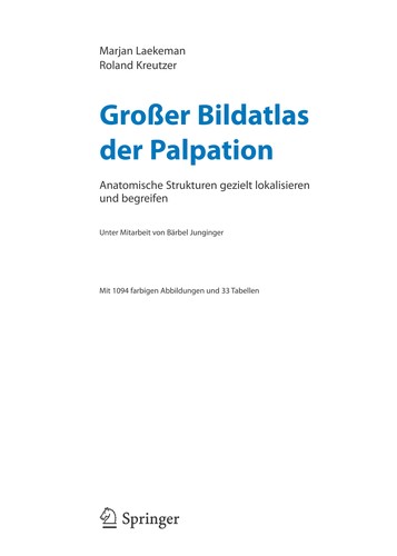 Cover for Großer Bildatlas der Palpation