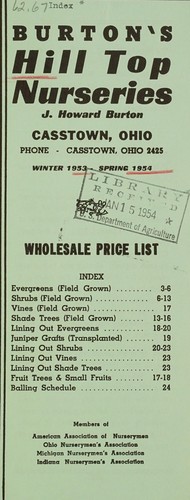 Cover for Wholesale price list