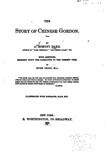 Cover for The story of Chinese Gordon