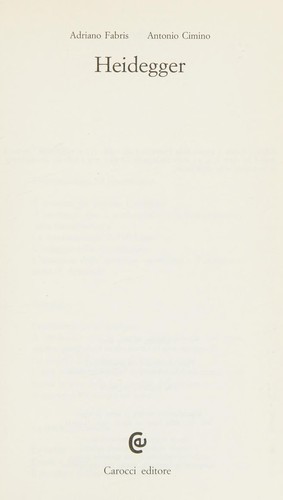 Cover for Heidegger