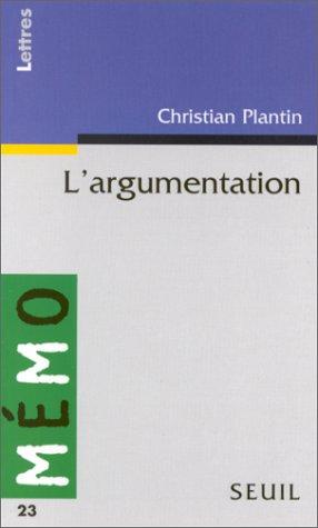 Cover for L'argumentation