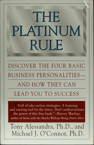Cover for The platinum rule