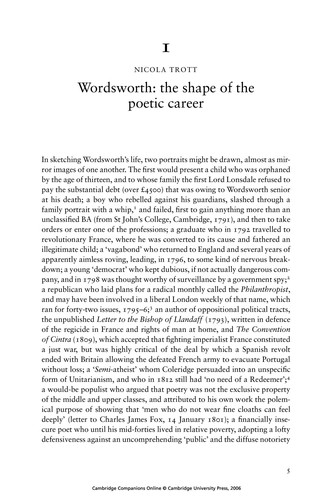 Cover for CAMBRIDGE COMPANION TO WORDSWORTH; ED. BY STEPHEN GILL.