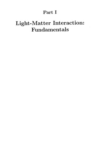 Cover for Light-matter interaction.