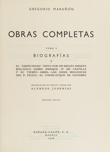 Cover for Obras completas