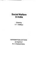 Cover for Social welfare in India