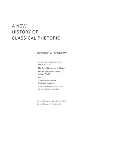 Cover for History of Classical Rhetoric.