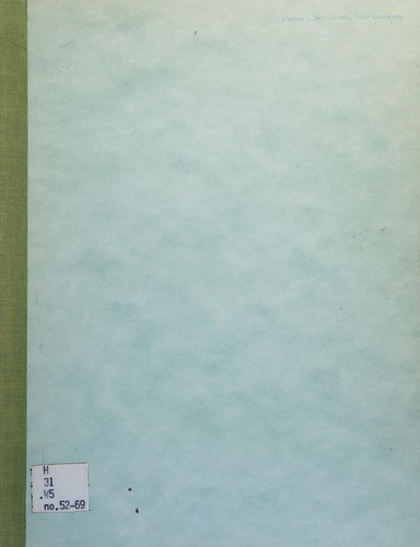 Cover for Impact of a negative income tax on the number of substandard housing units