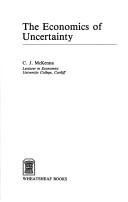 Cover for The economics of uncertainty