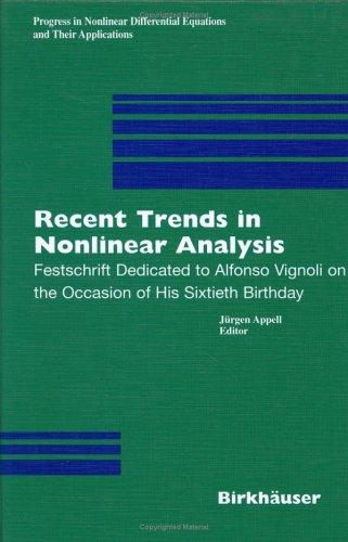 Cover for Recent Trends in Nonlinear Analysis