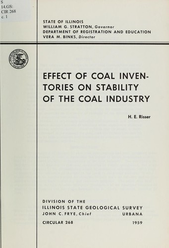 Cover for Effect of coal inventories on stability of the coal industry