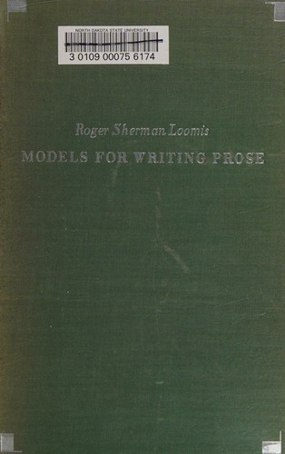 Cover for Models for writing prose